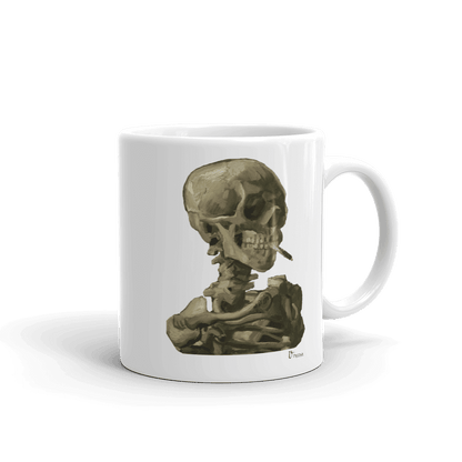Van Gogh Skull of a Skeleton With Burning Cigarette 1886 Mug - Home & Garden - Kitchen Dining & Bar - Drinkware