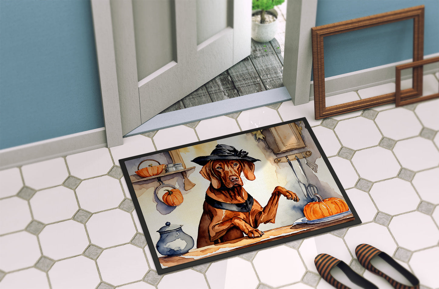 Vizsla Fall Kitchen Pumpkins Doormat - One Color / One Size - Home & Garden - Home Textile - Carpets & Rugs