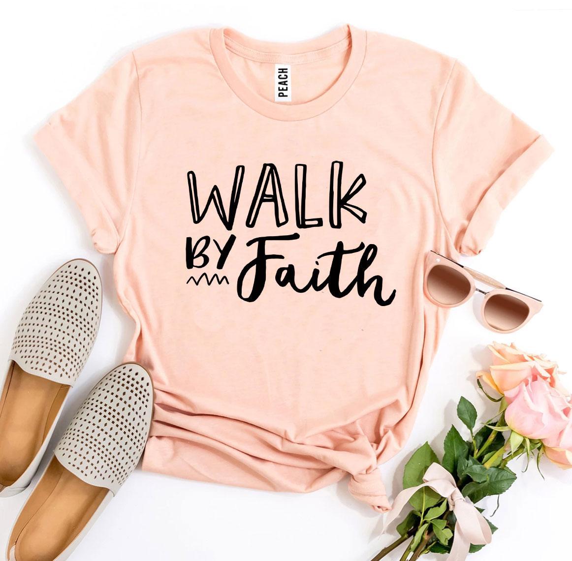 Walk by Faith T-Shirt - Women’s Fashion - Women’s Clothing - Tops & Tees - T-Shirts