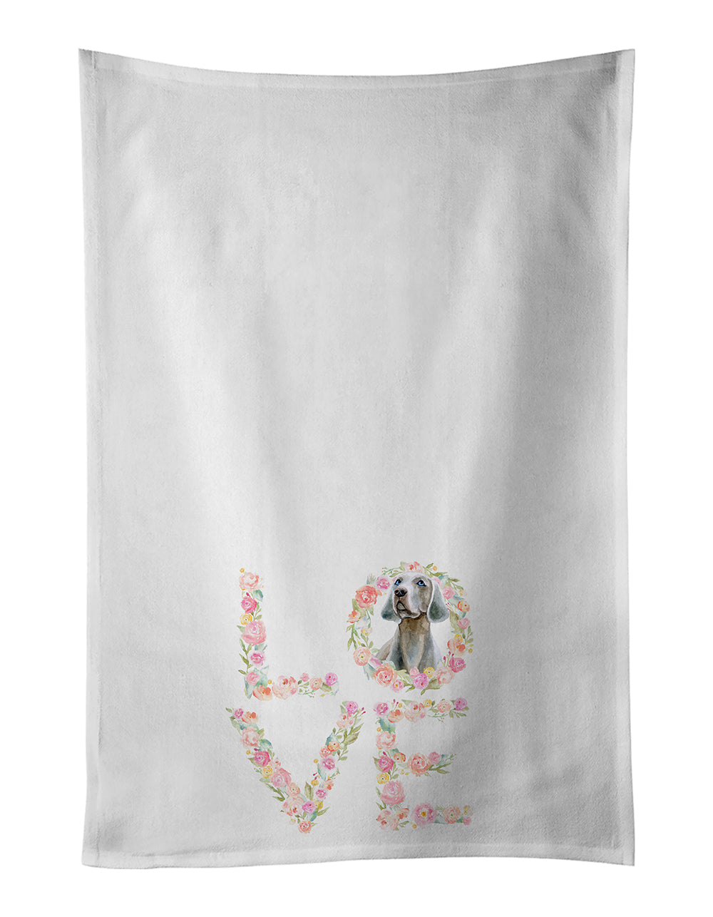 Weimaraner #2 Love Kitchen Towel Set of 2 - One Color / One Size - Home & Garden - Home Textile - Towels