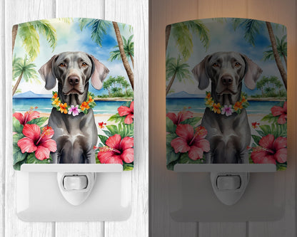 Weimaraner Luau Ceramic Night Light - One Color / One Size - Home & Garden - Home Improvement - Lights & Lighting