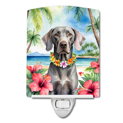 Weimaraner Luau Ceramic Night Light - One Color / One Size - Home & Garden - Home Improvement - Lights & Lighting