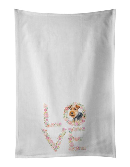 Welsh Terrier #2 Love Kitchen Towel Set of 2 - One Color / One Size - Home & Garden - Home Textile - Towels