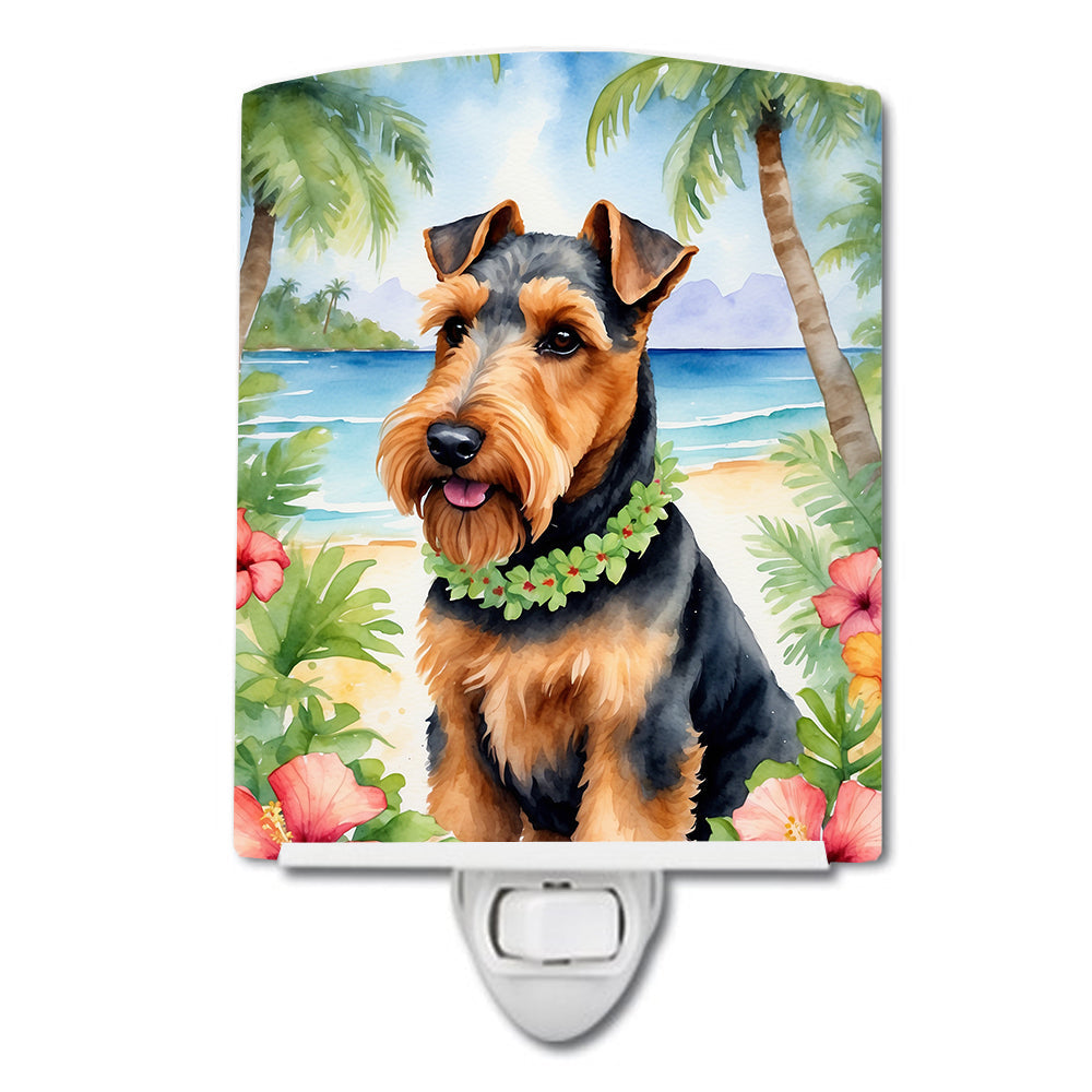 Welsh Terrier Luau Ceramic Night Light - One Color / One Size - Home & Garden - Home Improvement - Lights & Lighting