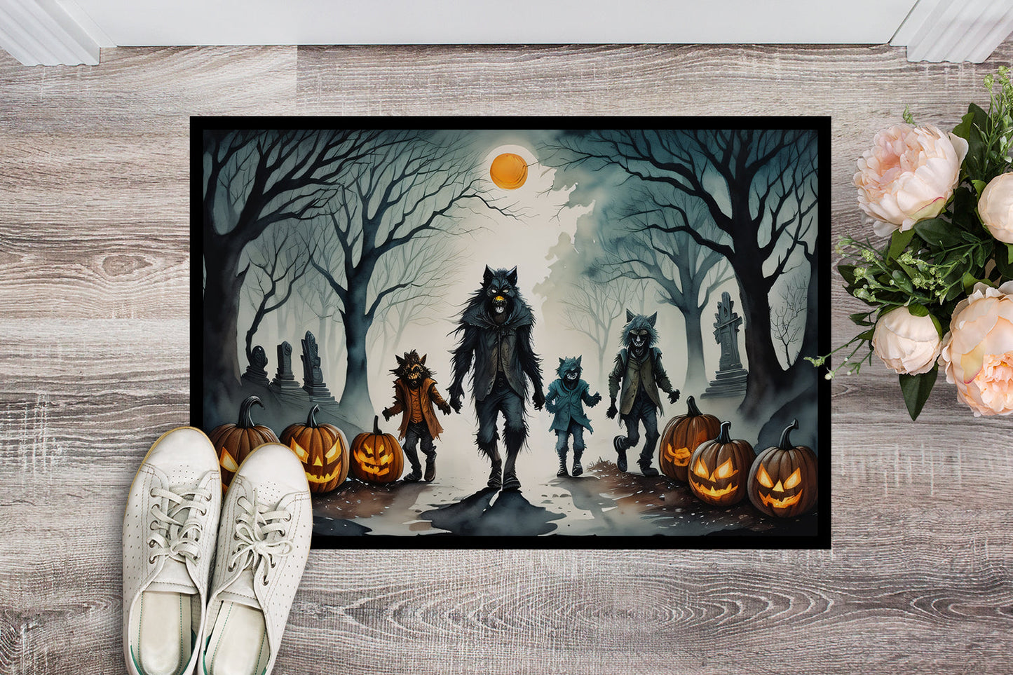 Werewolves Spooky Halloween Doormat - One Color / One Size - Home & Garden - Home Textile - Carpets & Rugs