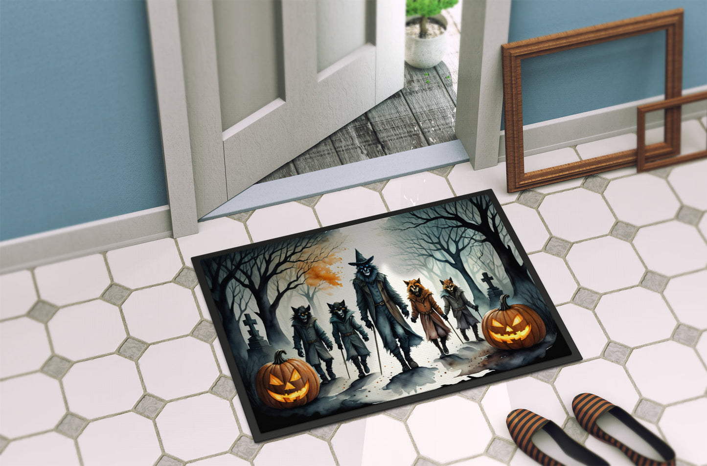 Werewolves Spooky Halloween Doormat - One Color / One Size - Home & Garden - Home Textile - Carpets & Rugs
