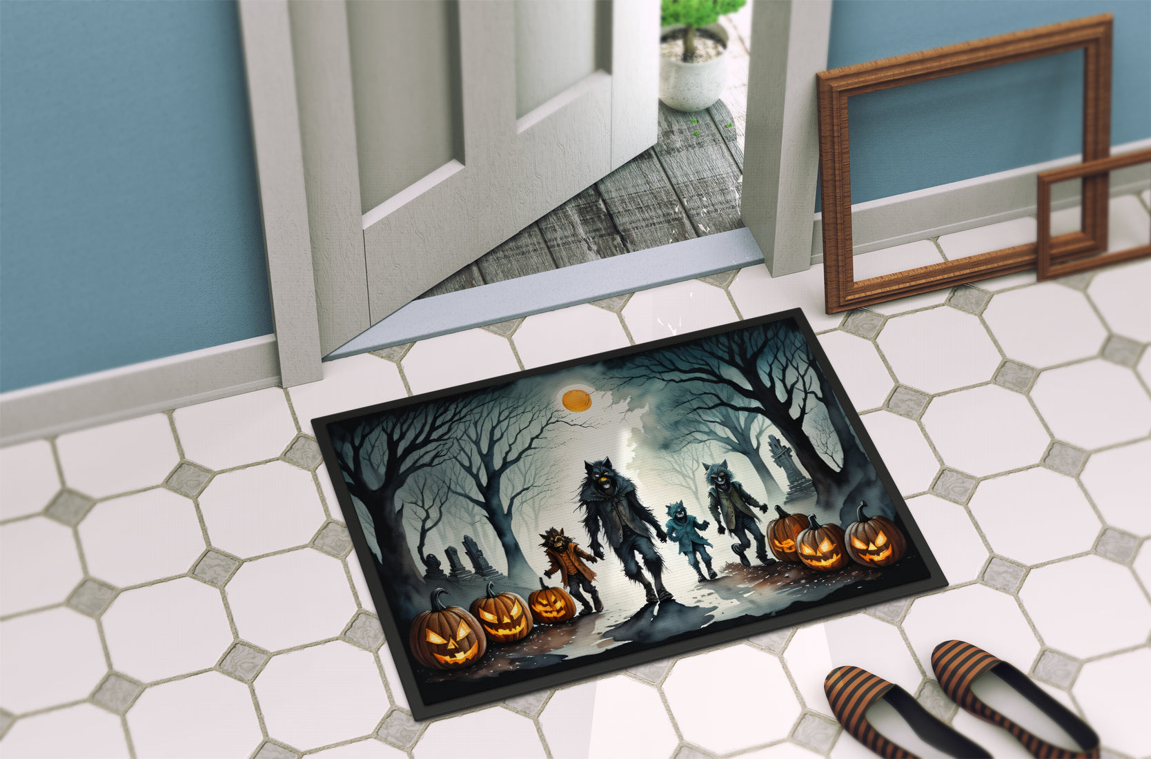 Werewolves Spooky Halloween Doormat - One Color / One Size - Home & Garden - Home Textile - Carpets & Rugs