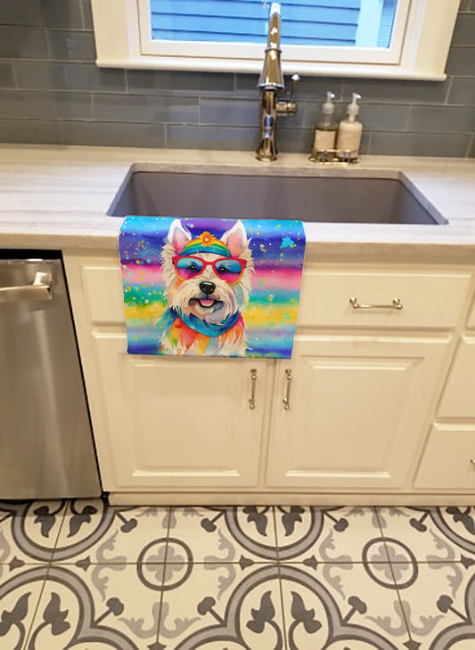 Westie Hippie Dawg Kitchen Towel - One Color / One Size - Home & Garden - Home Textile - Towels