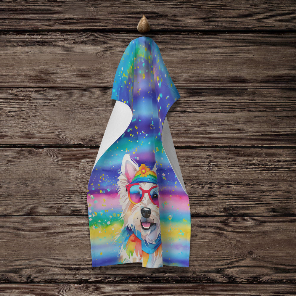 Westie Hippie Dawg Kitchen Towel - One Color / One Size - Home & Garden - Home Textile - Towels