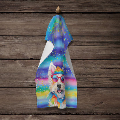Westie Hippie Dawg Kitchen Towel - One Color / One Size - Home & Garden - Home Textile - Towels