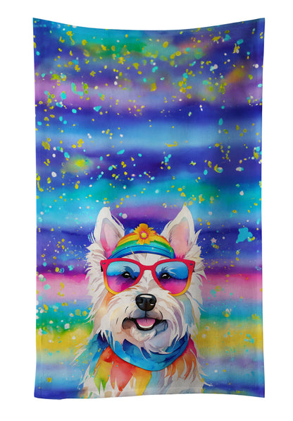 Westie Hippie Dawg Kitchen Towel - One Color / One Size - Home & Garden - Home Textile - Towels