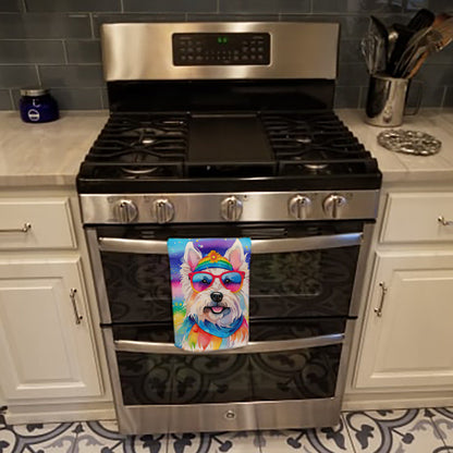 Westie Hippie Dawg Kitchen Towel - One Color / One Size - Home & Garden - Home Textile - Towels