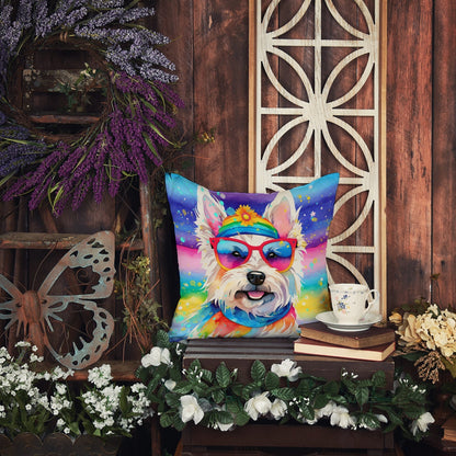 Westie Hippie Dawg Throw Pillow - One Color / One Size - Home & Garden - Home Textile - Pillows