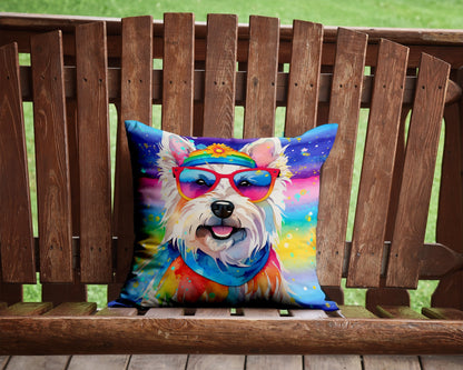Westie Hippie Dawg Throw Pillow - One Color / One Size - Home & Garden - Home Textile - Pillows