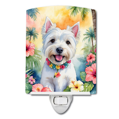 Westie Luau Ceramic Night Light - One Color / One Size - Home & Garden - Home Improvement - Lights & Lighting - Night