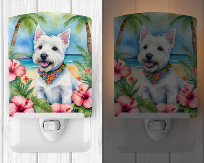Westie Luau Ceramic Night Light - One Color / One Size - Home & Garden - Home Improvement - Lights & Lighting - Night