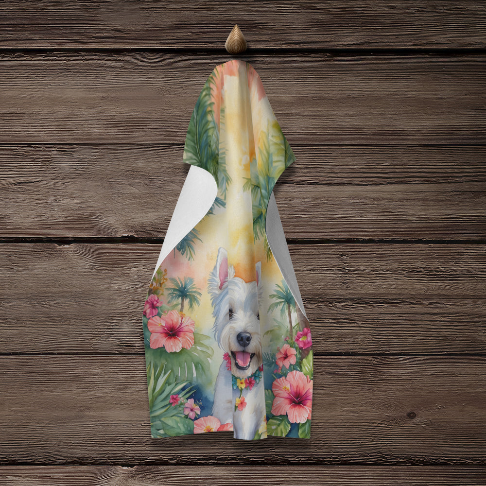 Westie Luau Kitchen Towel - One Color / One Size - Home & Garden - Home Textile - Towels