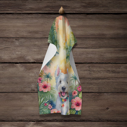Westie Luau Kitchen Towel - One Color / One Size - Home & Garden - Home Textile - Towels