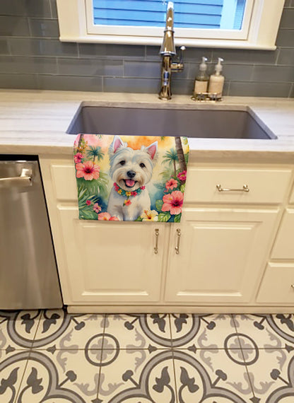 Westie Luau Kitchen Towel - One Color / One Size - Home & Garden - Home Textile - Towels
