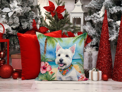 Westie Luau Throw Pillow - One Color / One Size - Home & Garden - Home Textile - Pillows