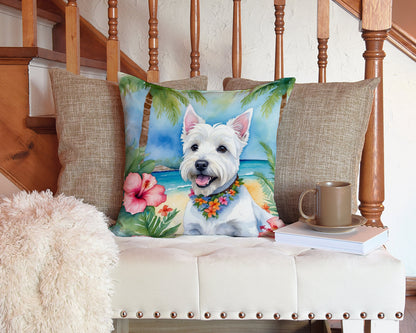 Westie Luau Throw Pillow - One Color / One Size - Home & Garden - Home Textile - Pillows