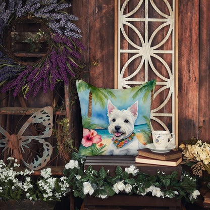 Westie Luau Throw Pillow - One Color / One Size - Home & Garden - Home Textile - Pillows