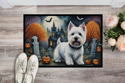Westie Spooky Halloween Doormat - One Color / One Size - Home & Garden - Home Textile - Carpets & Rugs
