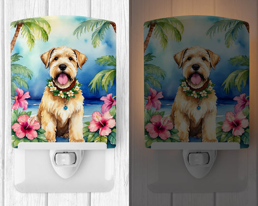 Wheaten Terrier Luau Ceramic Night Light - One Color / One Size - Home & Garden - Home Improvement - Lights & Lighting
