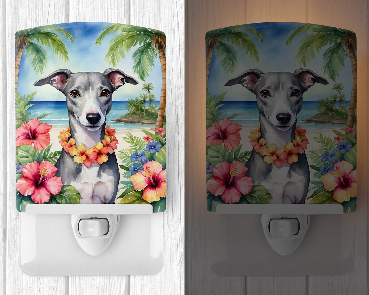 Whippet Luau Ceramic Night Light - One Color / One Size - Home & Garden - Home Improvement - Lights & Lighting - Night