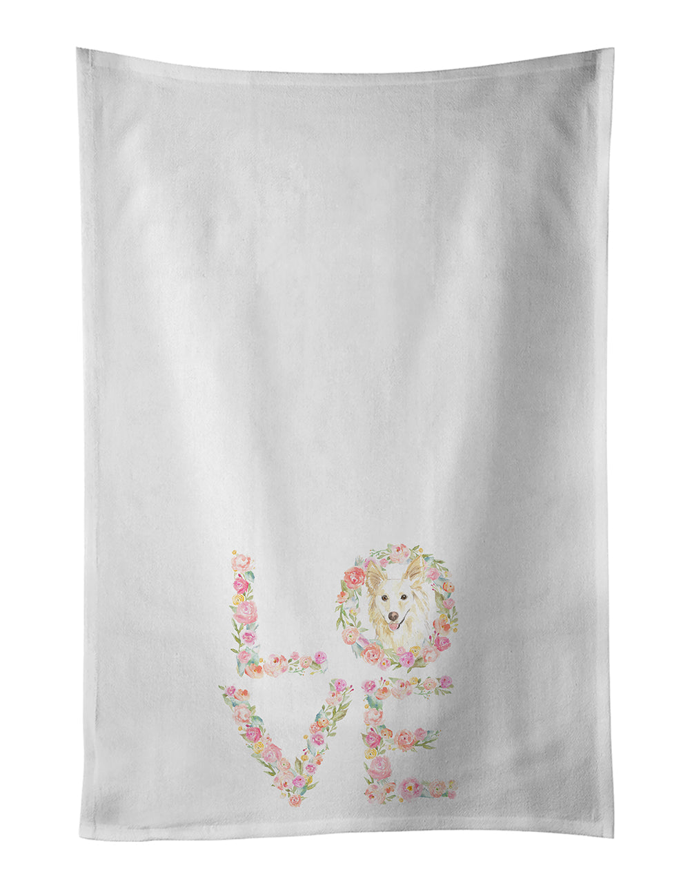 White Collie Love Kitchen Towel Set of 2 - One Color / One Size - Home & Garden - Home Textile - Towels