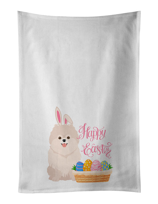 White Pomeranian Easter Kitchen Towel Set of 2 - One Color / One Size - Home & Garden - Home Textile - Towels