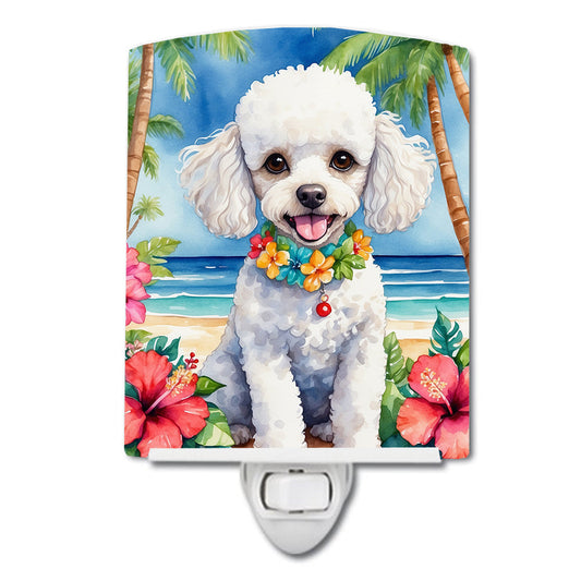 White Poodle Luau Ceramic Night Light - One Color / One Size - Home & Garden - Home Improvement - Lights & Lighting