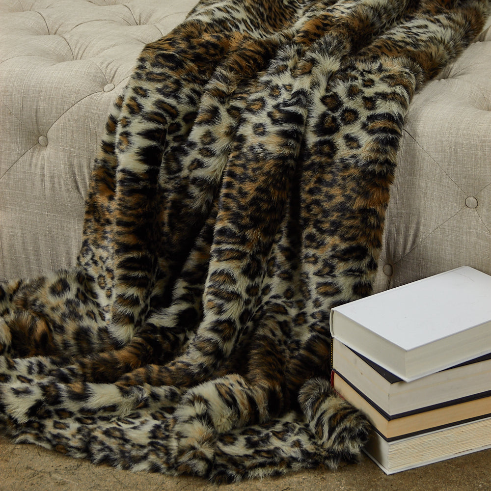 Wild Leo Faux Fur Luxury Throw Blanket - Home & Garden - Home Textile - Bedding