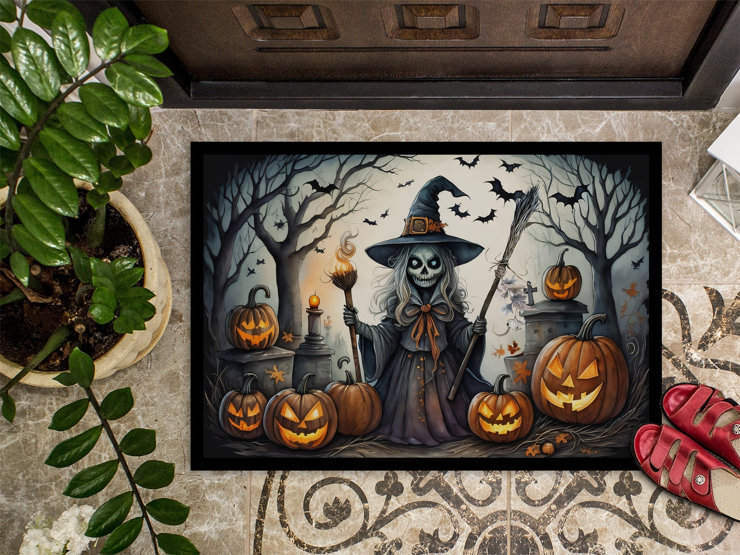 Witch Spooky Halloween Doormat - One Color / One Size - Home & Garden - Home Textile - Carpets & Rugs