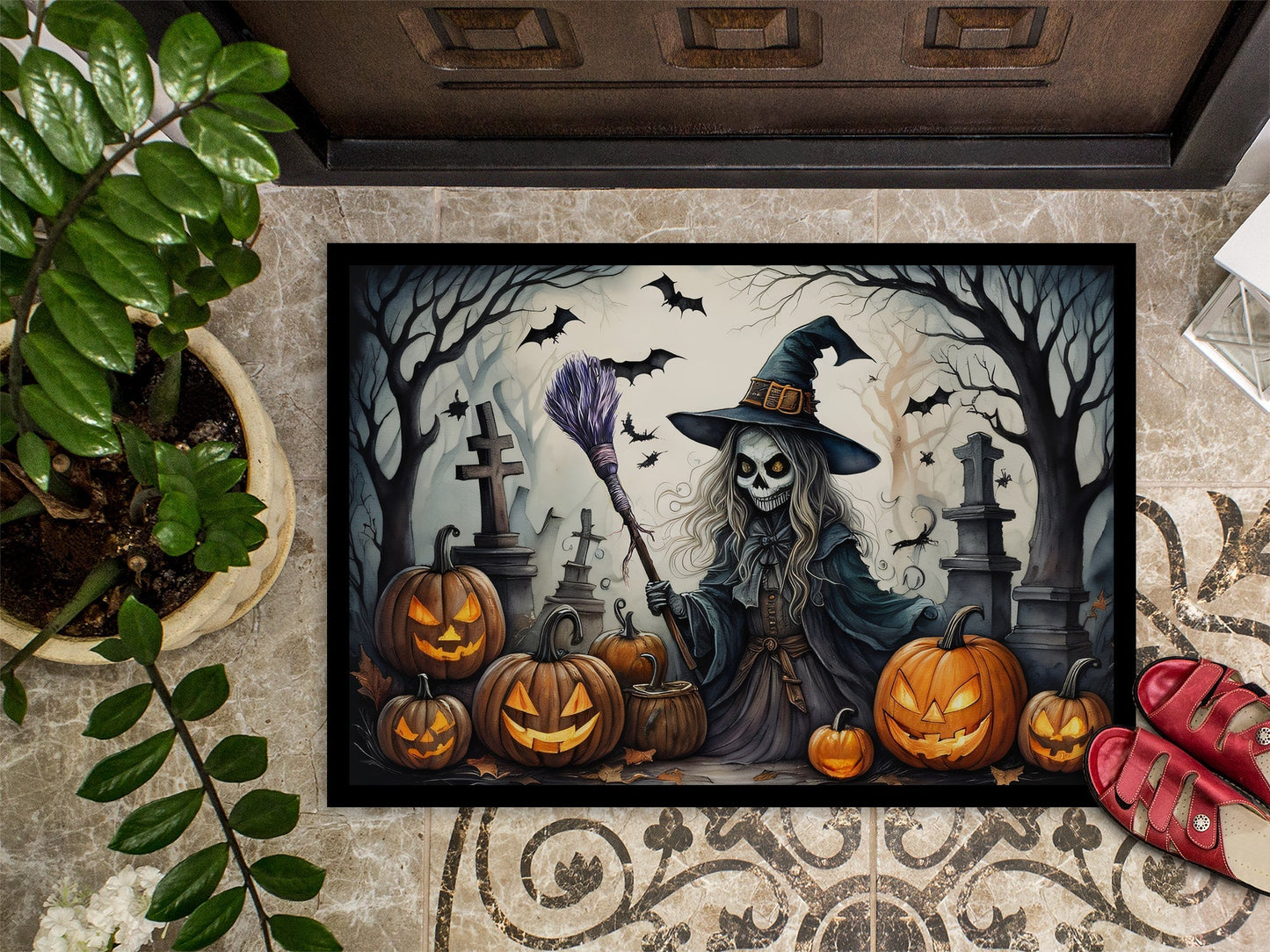 Witch Spooky Halloween Doormat - One Color / One Size - Home & Garden - Home Textile - Carpets & Rugs