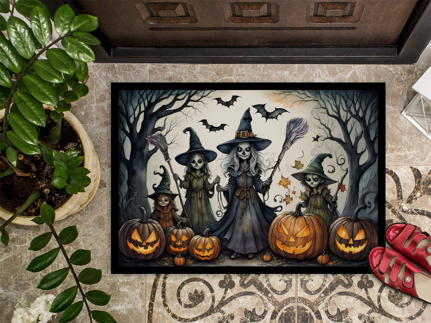 Witches Spooky Halloween Doormat - One Color / One Size - Home & Garden - Home Textile - Carpets & Rugs