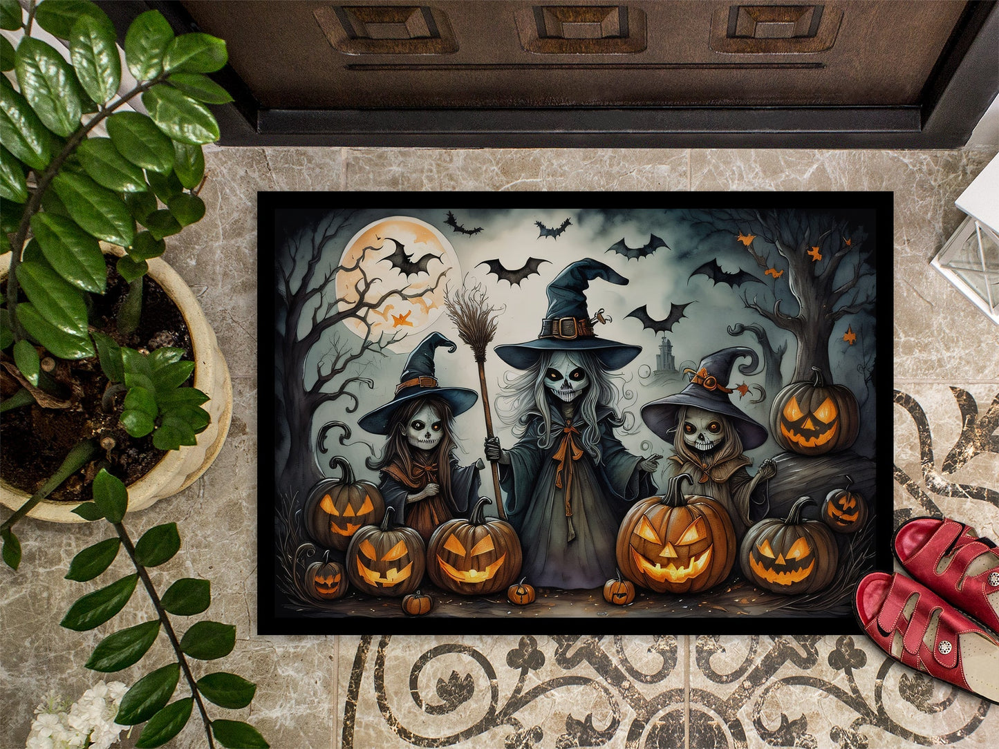 Witches Spooky Halloween Doormat - One Color / One Size - Home & Garden - Home Textile - Carpets & Rugs