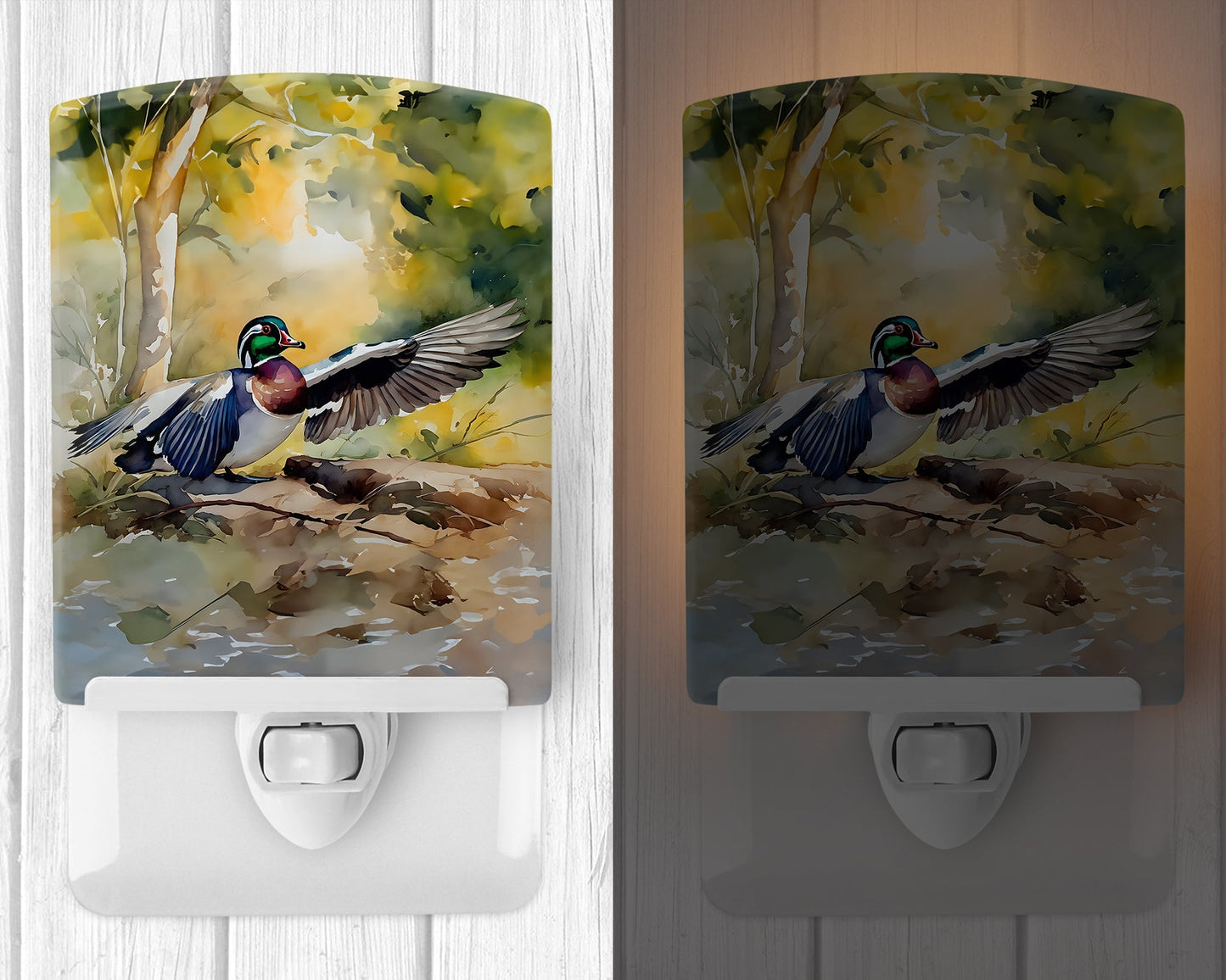 Wood Duck Ceramic Night Light - One Color / One Size - Home & Garden - Home Improvement - Lights & Lighting - Night