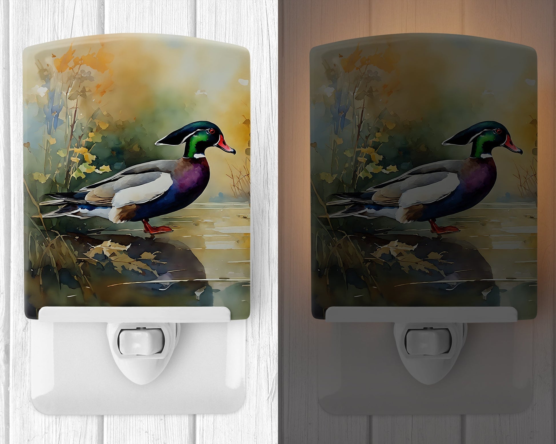 Wood Duck Ceramic Night Light - One Color / One Size - Home & Garden - Home Improvement - Lights & Lighting - Night