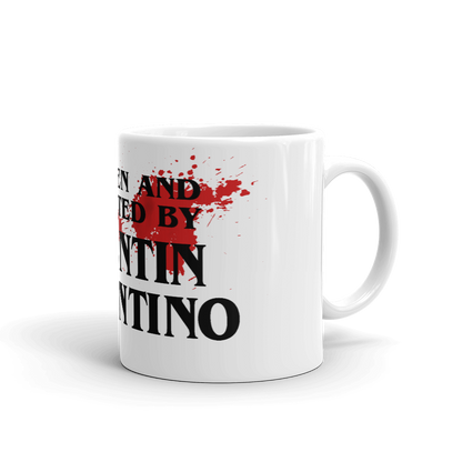 Written and Directed by Quentin Tarantino (Bloodstained) Mug - 11oz (325mL) - Home & Garden - Kitchen Dining & Bar