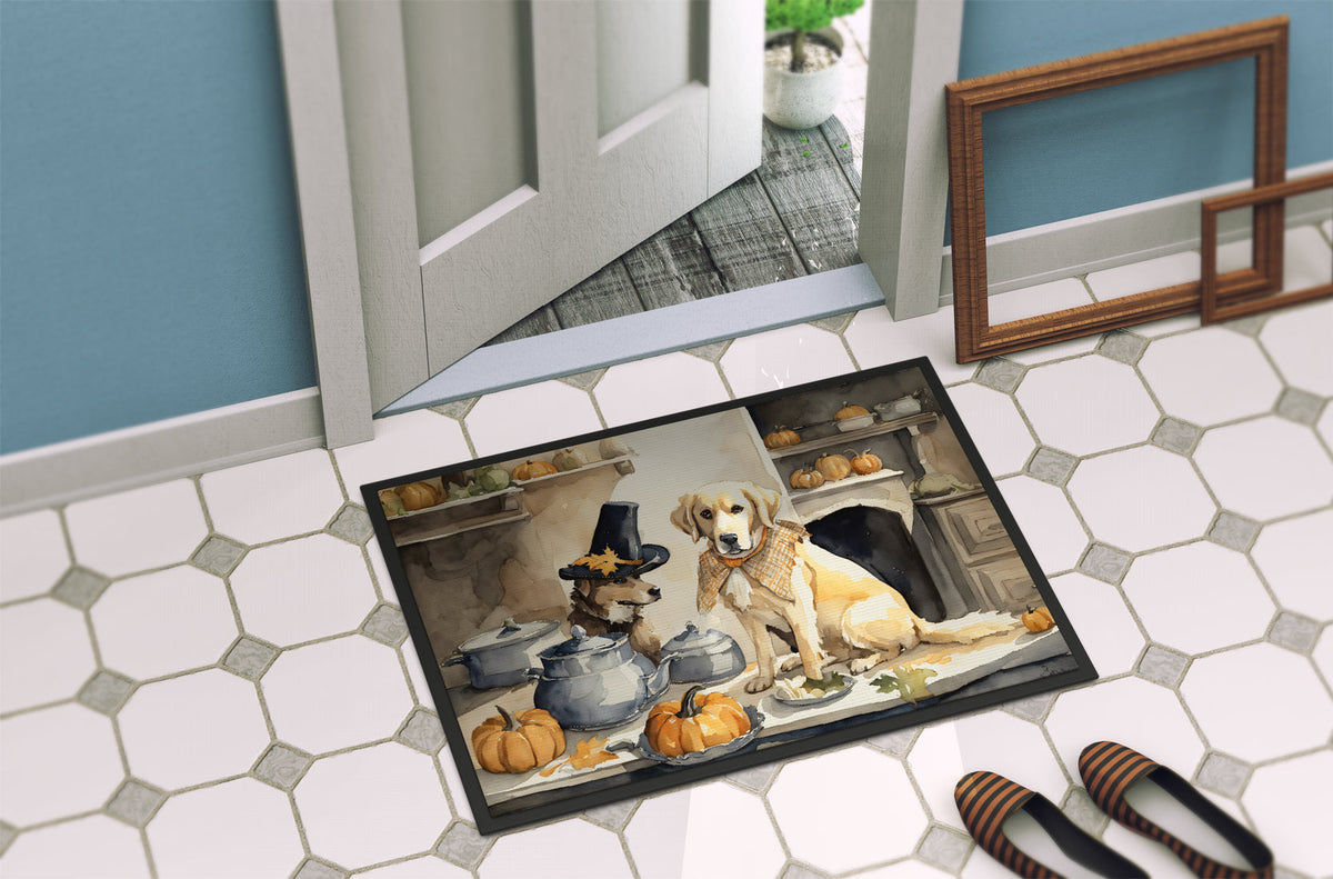 Yellow Lab Fall Kitchen Pumpkins Doormat - One Color / One Size - Home & Garden - Home Textile - Carpets & Rugs
