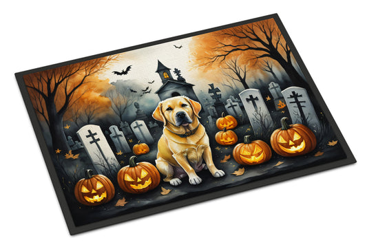 Yellow Labrador Retriever Spooky Halloween Doormat - One Color / One Size - Home & Garden - Home Textile - Carpets &