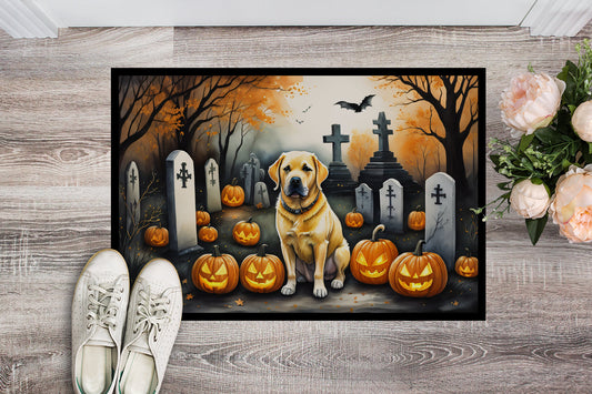 Yellow Labrador Retriever Spooky Halloween Doormat - One Color / One Size - Home & Garden - Home Textile - Carpets &