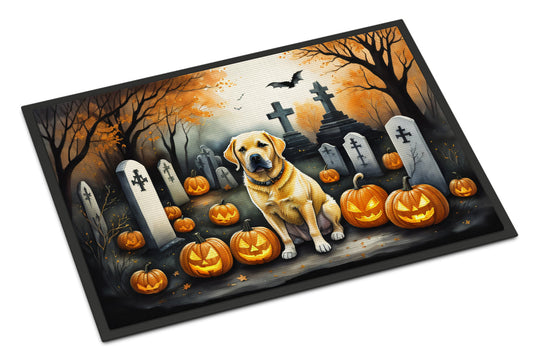 Yellow Labrador Retriever Spooky Halloween Doormat - One Color / One Size - Home & Garden - Home Textile - Carpets &