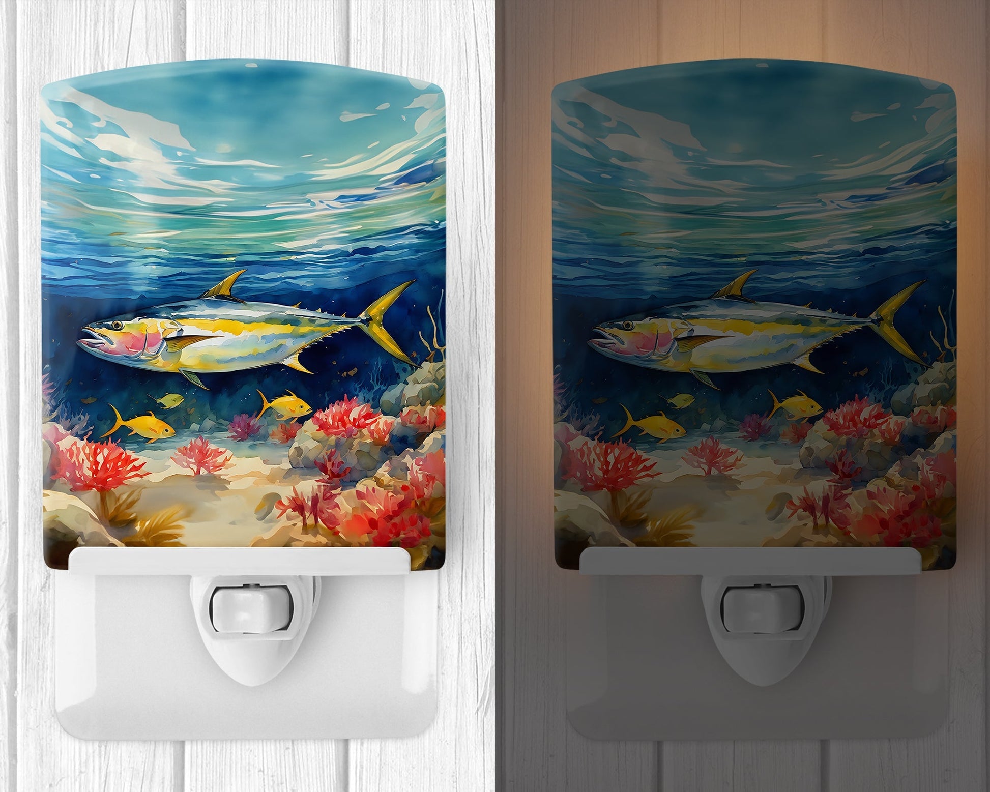 Yellowfin Tuna Ceramic Night Light - One Color / One Size - Home & Garden - Home Improvement - Lights & Lighting