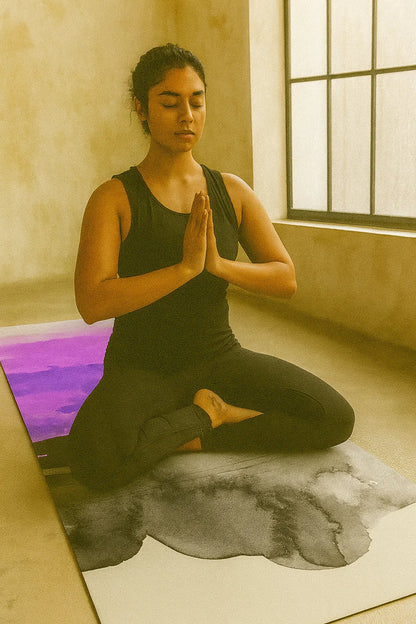 Yoga Mat 6mm Thick Purple Non-Slip Eco Friendly Yune Yoga Spruce - One Color / One Size - Sports & Entertainment