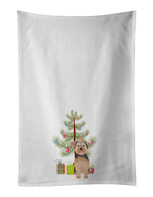 Yorkie Chocolate #2 Christmas Kitchen Towel Set of 2 - One Color / One Size - Home & Garden - Home Textile - Towels
