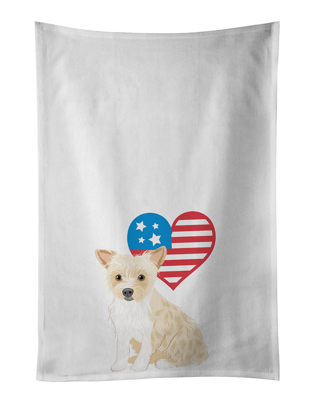 Yorkie Parti Patriotic Kitchen Towel Set of 2 - One Color / One Size - Home & Garden - Home Textile - Towels