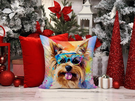 Yorkshire Terrier Hippie Dawg Throw Pillow - One Color / One Size - Home & Garden - Home Textile - Pillows