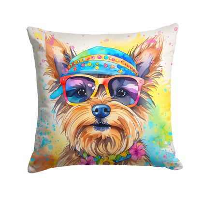 Yorkshire Terrier Hippie Dawg Throw Pillow - One Color / One Size - Home & Garden - Home Textile - Pillows